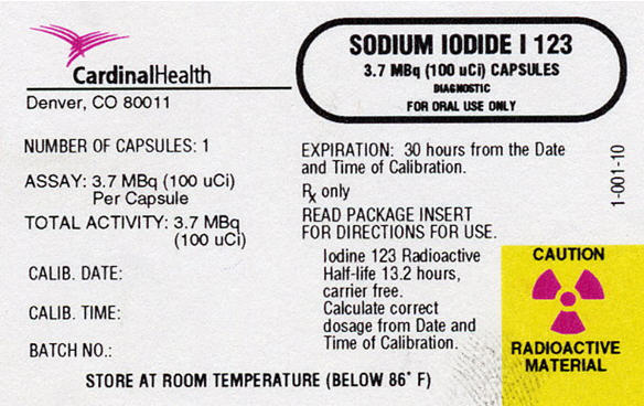 Sodium Iodide, i-123 - FDA prescribing information, side effects and uses